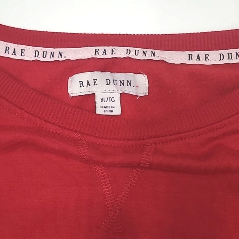 Rae Dunn Holiday Sweatshirt Pullover Christmas Top Ribbed Hem Peace Love Hope - Picture 13 of 17